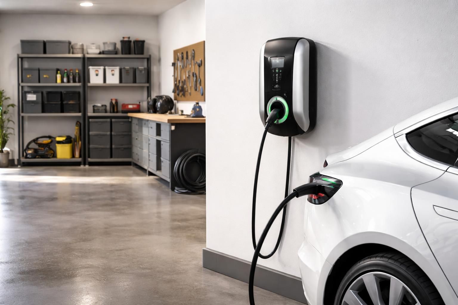 installez facilement une borne de recharge wallbox dans votre garage pour recharger rapidement et en toute sécurité votre tesla ou renault zoé.