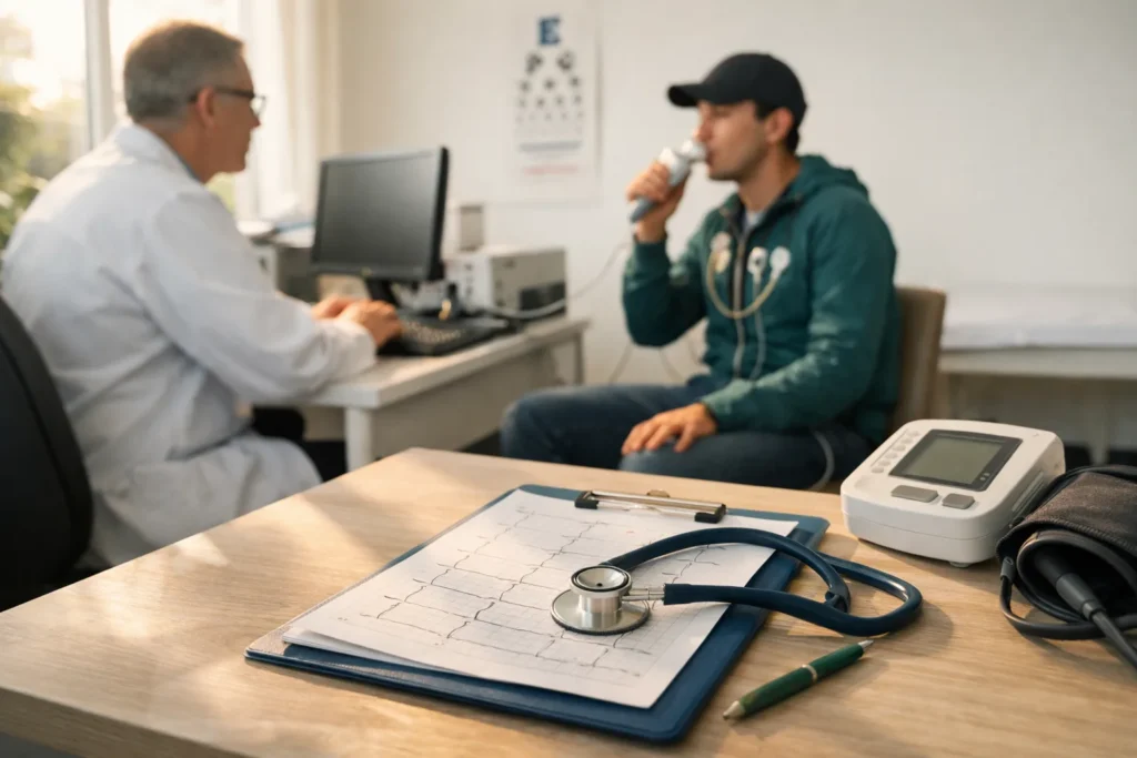 Un certificat d&rsquo;état de santé se demande avant l&rsquo;essai